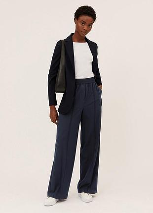 Брюки штани сині класичні брюки палаццо m&s collection 8
