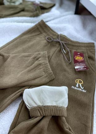 Супер-ціна! утеплені джогери на хутрі штани брюки зимові батал плюс сайз