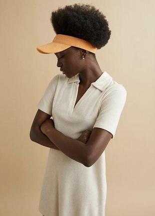 Молочна мʼяка сукня-поло h&m міні / мягкое плюшевое платье-поло мини