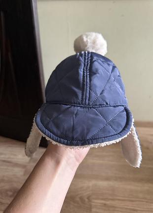 Гарна шапочка, зимова, на новонародженого хлопчика від 0-3 місяців, від бренду: george