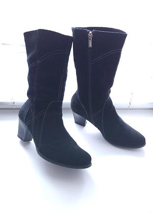 Сапоги,натуральная замша.