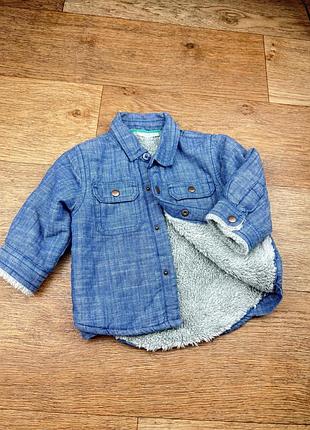 Тепла сорочка 3-6 міс як демі куртка