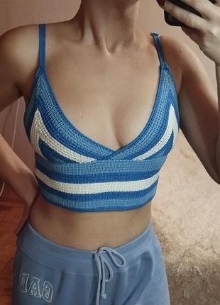 Топ вязаный летний размер s