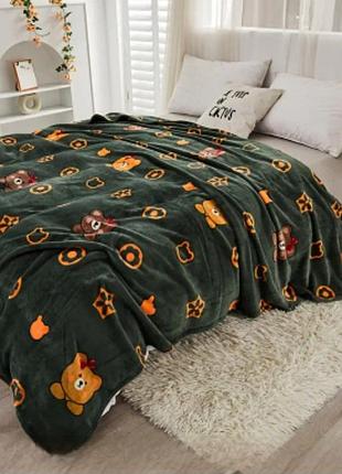 Большой широкий плед одеяло луис тедди витон 200 см*230см