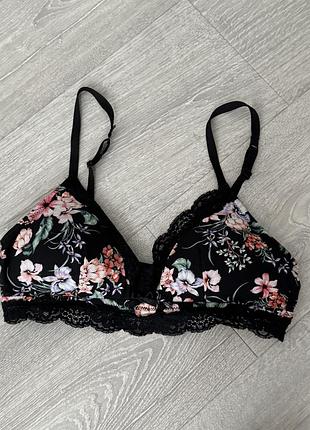 Бюстгальтер топ з гарним принтом в квіти