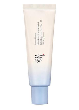 Солнцезащитный крем с рисовой водой и витамином beauty of joseon в5 relief sun aqua - fresh: rice + b5 spf50+ pa++++ 50 мл