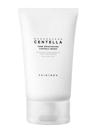 Skin1004 madagascar centella tone brightening capsule cream 75 мл – освещающий крем для лица с капсулами витамина с