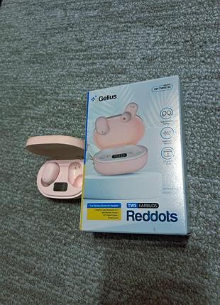 Наушник с зарядкой и коробкой gelius розовый один