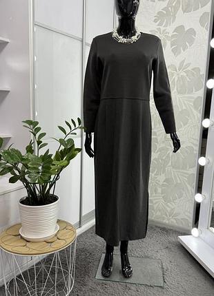 🩶 вінтажна вовняна сукня-міді від бренду jaeger, made in italy 🇮🇹, розмір uk14