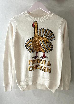 Новий светрик h&m з візерунком із паєток