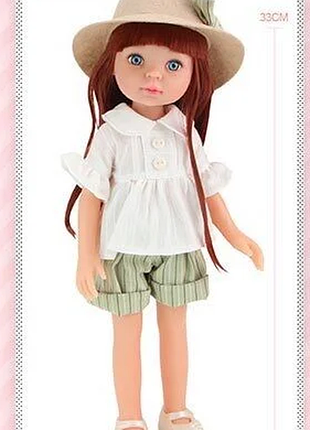 Лялька 91099 a висота 33 см, капелюшок, щітка для волосся, в коробці