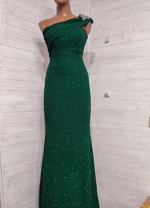 Супер красивое искристое вечернее платьена xxs-m  с чашечками