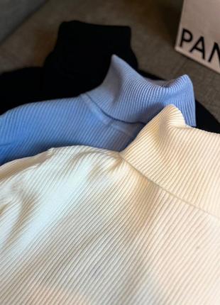 Базовый мягкий гольф из кашемира 🤍 черный / белый / мокко / голубой 🌸 универсальный s-xl — мод.1077