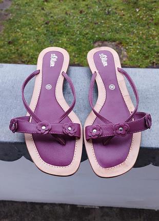 Шлепанцы женские кожаные