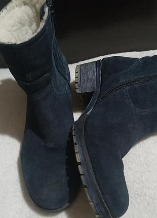 Натуральные замшевые сапожки s.oliver.