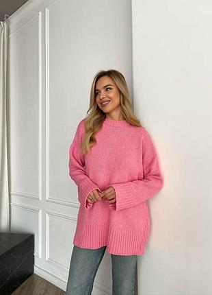 Удлиненный свитер оверсайз из мягкого, приятного к телу трикотажа.туречна