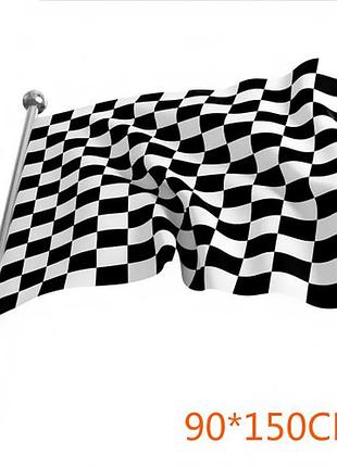 Гоночный флаг resteq 150×90 см - черно-белый финишный флаг клетка для (va-racing flag)