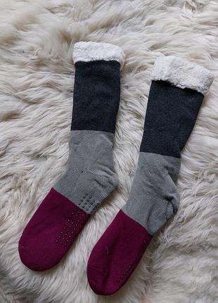 ❄️🎄❄️ теплые высокие носки с утеплением флис теддик