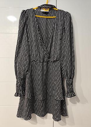 Плаття, сукня в горох new look шовкова, сатинова