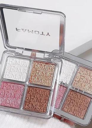 Неймовірна палетка для контурингу (хайлайтер, контур, рум'яна), "famoty", №02