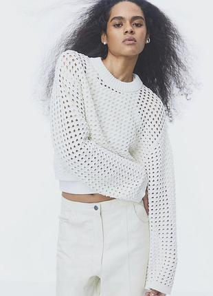 Светр-сітка вільного фасону з широкими рукавами✨