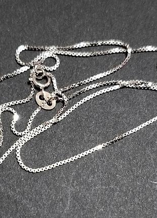 Цепочка серебряная тонкая, короткая