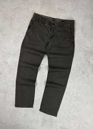 Темно сірі брюки hugo boss, графітові, темні, штани, хюго хьюго босс