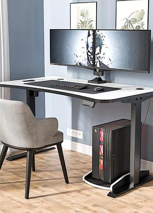 Геймерский стол arena tower (цвет бiла аляска 0440 с черной кромкой)