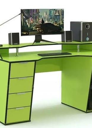 Геймерський стіл серія comfort з надбудовою та шухлядами x1600 різні кольори