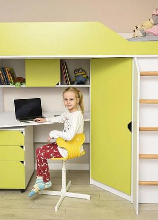 Кровать детская со столом и шкафом райан st-055