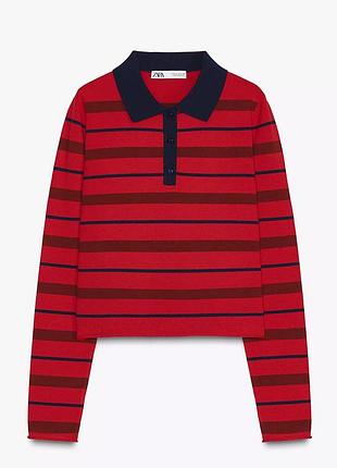 Поло в смужку zara