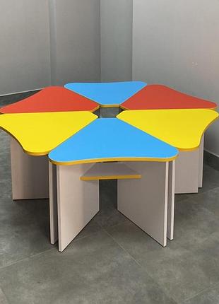 Детский столик «лепесток» ds-007 (ромашка)