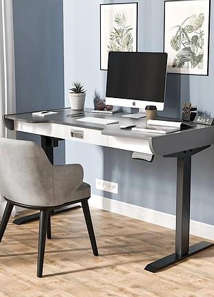 Геймерский стол denver tower (цвет антрацит 0477/бiла аляска 0440)