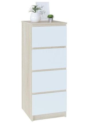 Комод т-4р дуб сонома-белая аляска