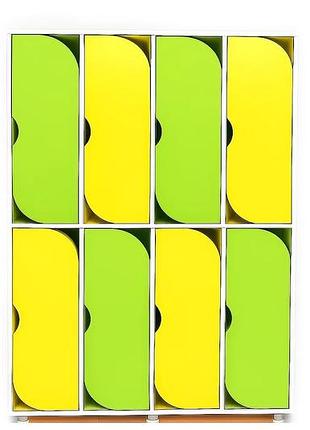 🧥 шкаф для одежды 8-секционный на металлических регулируемых опорах ds-54