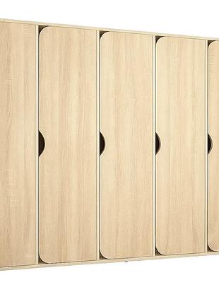 🟡 шкаф для раздевалки 5-секционный на металлических регулируемых ножках, разноцветный ds-030