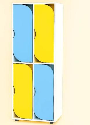 🧥 шкаф для одежды 4-секционный на металлических регулируемых опорах ds-54