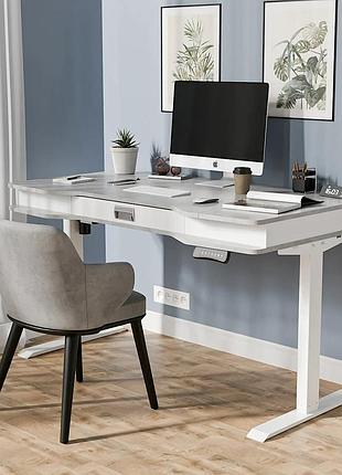 Геймерский стол stels tower(цвет індастріал 0489/ бiла аляска 0440 )