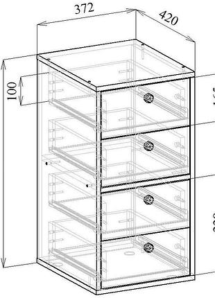 Тумба прайм-21-2 дуб молочный-белая аляска
