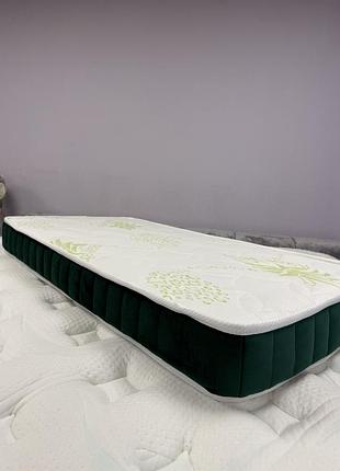 Матрас для новорожденного 120*60, высота 9 см, homefort aloe vera,борт зелёный