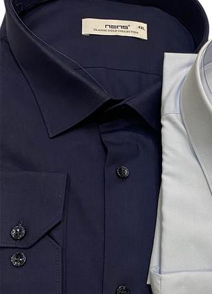 Чоловіча класична синя супербатальна сорочка nens