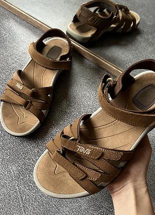 Ортопедичні жіночі сандалі teva оригінал тева нові з анатомічною ортопедичною устілкою натуральні натуральна шкіра коричневі босоніжки 39 25 см