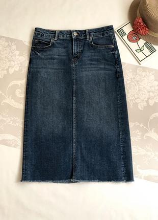 Джинсовая юбка миди zara