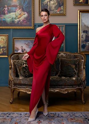 Преміум колекція 💫 сукня вечірня святкова довга розкішна сатинова щільна спущений рукав