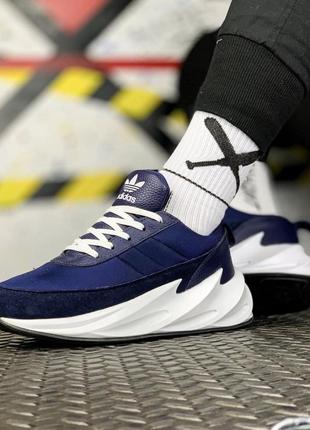 Мужские кроссовки adidas shark blue2 фото