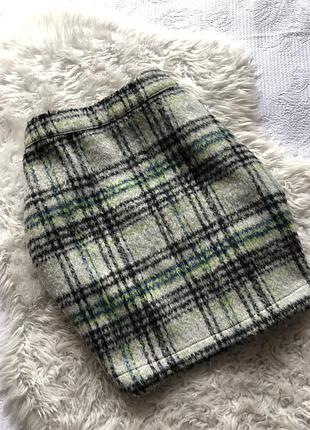 Юбка теплая в клетку primark р.12/14
