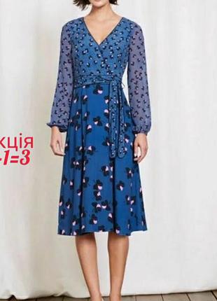 Вискозное миди платье boden eden с шифоновыми рукавами