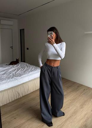 Классические женские брюки базовые деловые прямые костюмные штаны офисные в офис