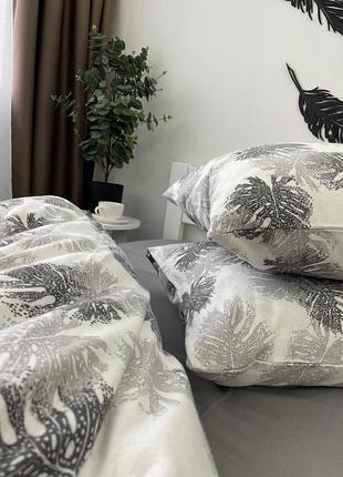 Постельное белье фланель листьев (полуторное, двухвоспальное,евро,симейное)