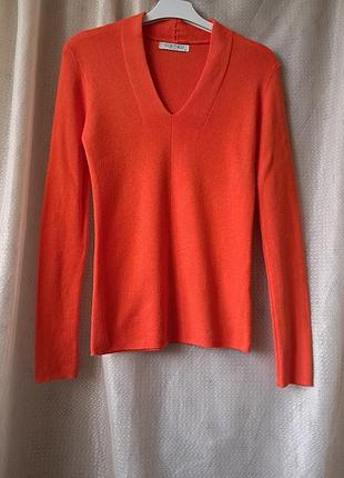 Светр жіночий worthier помаранчево морквяний вовна розмір m,l
